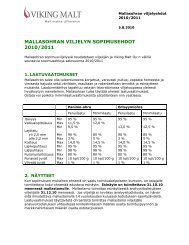 MALLASOHRAN VILJELYN SOPIMUSEHDOT 2010/2011