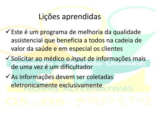 Pagamento por Performance: Uma proposta ... - Unimed do Brasil