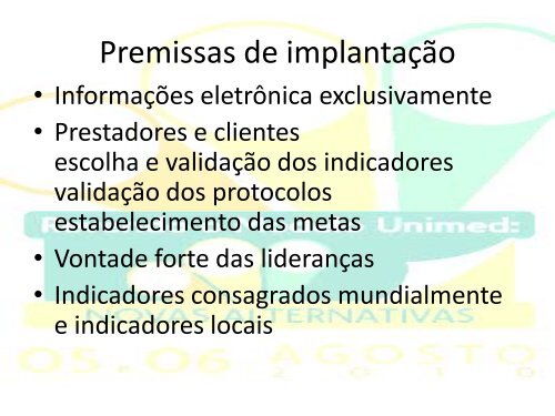 Pagamento por Performance: Uma proposta ... - Unimed do Brasil