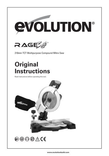 Original Instructions - Evolution Power Tools Ltd.