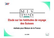 Etude sur les habitudes de voyage des Suisses - 2009 - Bourgogne ...