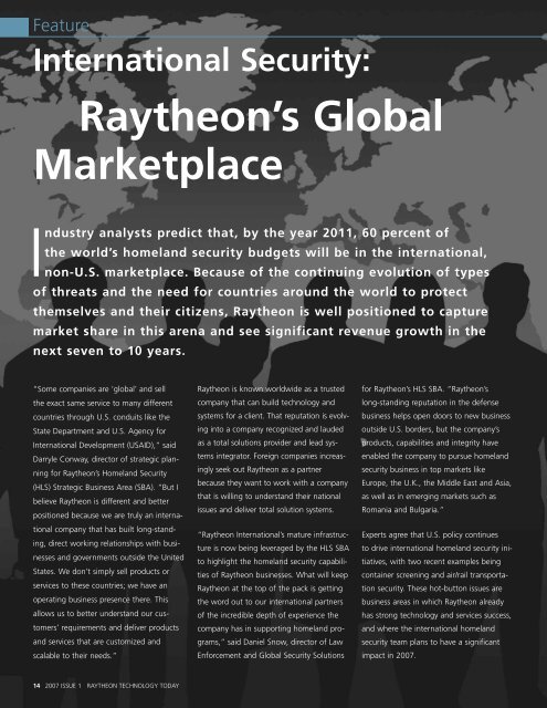 Technology Today 2007 Issue 1 - Raytheon