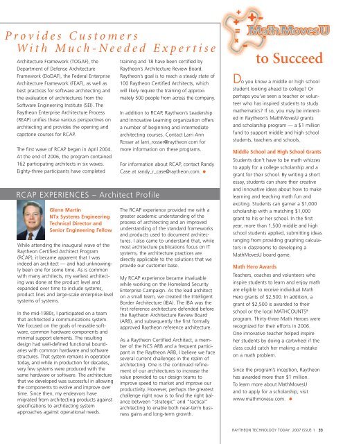 Technology Today 2007 Issue 1 - Raytheon