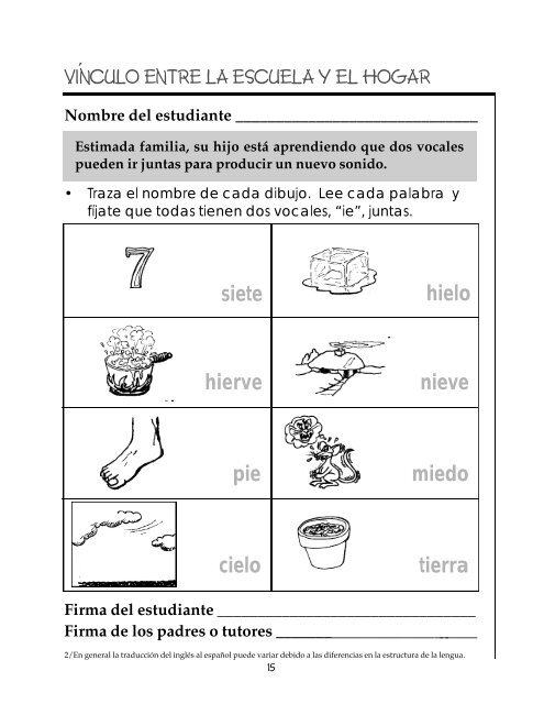 Libro de actividades de articulación con el hogar - Sector Lenguaje ...