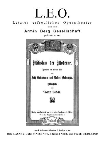 PAUSE Mitislaw der Moderne - Armin Berg Gesellschaft