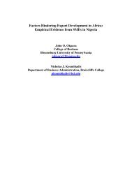 Factors Hindering Export Development in Africa: Empirical Evidence ...