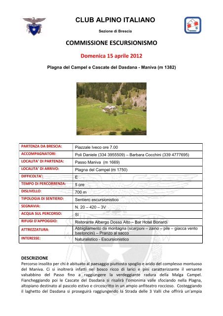 Download - CAI Sezione di Brescia