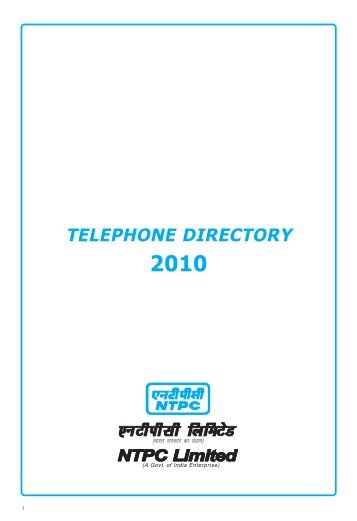 TELEPHONE DIRECTORY - Ntpc