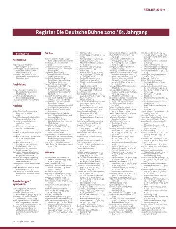 DDB_Register_2010 - Die Deutsche Bühne