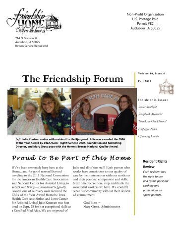 The Friendship Forum - Friendship Home