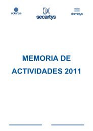 MEMORIA DE ACTIVIDADES 2011 - Secartys