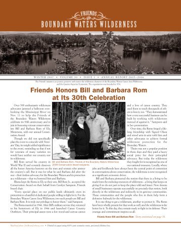 Friends Honors Bill and Barbara Rom at Its 30th Celebration