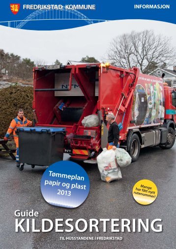 Kildesorteringsguide med tømmeplan papir og plastemballasje 2013