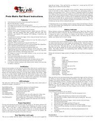Proto Matrix Rail Board Instructions - mcarterbrown.com
