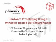 Hardware Prototyping Using a Windows-Hosted UEFI Environment