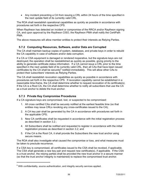 Raytheon Company Public Key Infrastructure (PKI) Certificate Policy