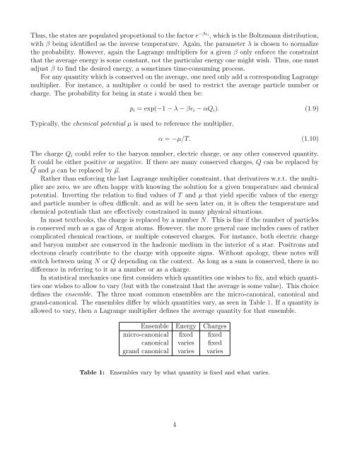 lecture notes on statistical mechanics - Scott Pratt - Michigan State ...