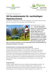 28 Paradebeispiele fÃ¼r nachhaltigen Alpentourismus - Alpine Pearls