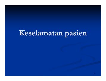 Keselamatan pasien - KMPK