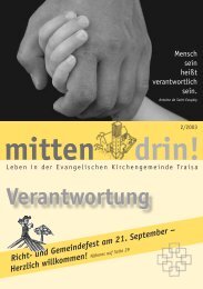 drin! mitten Verantwortung - Evangelische Kirchengemeinde Traisa