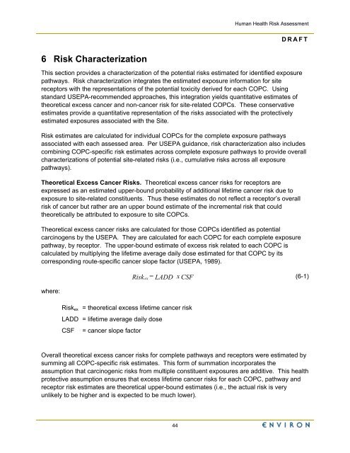 Human Health Risk Assessment - Raytheon