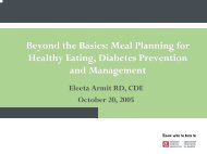 Beyond The Basics - Canadian Diabetes Association