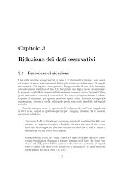 Capitolo 3 Riduzione dei dati osservativi