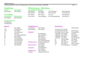 Organisationsplan der Grund- und Hauptschule ... - Schule Ãhningen