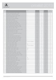 Price list Continental Clothing - OP Tiger