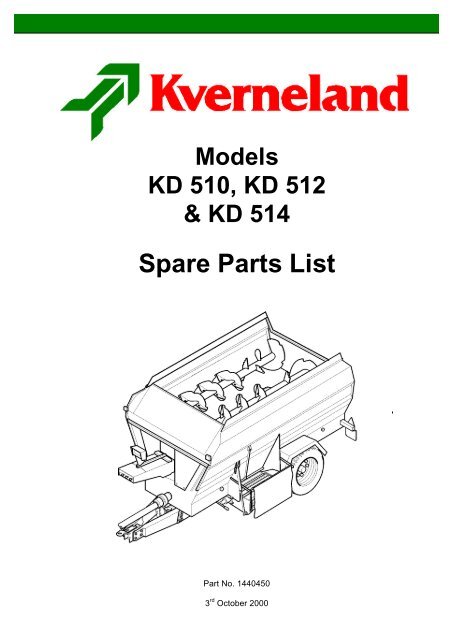 Spare Parts List - Hjallerup Maskinforretning A/S