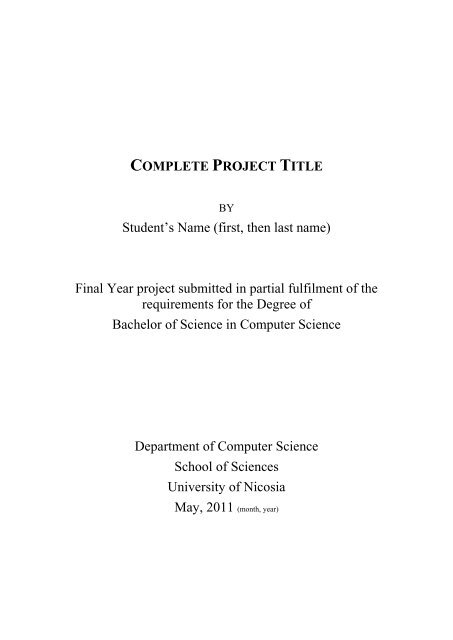 final thesis report