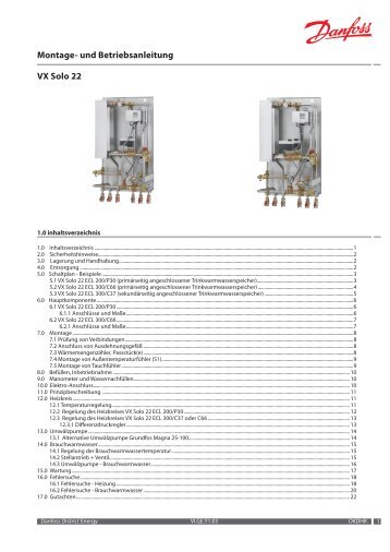 Montage- und Betriebsanleitung VX Solo 22 - FernwÃ¤rme ...