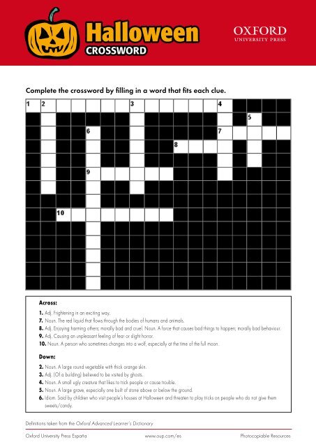 Halloween Crossword