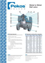 Metal to Metal Ball valve - Pekos FabricaciÃ³n S.A.