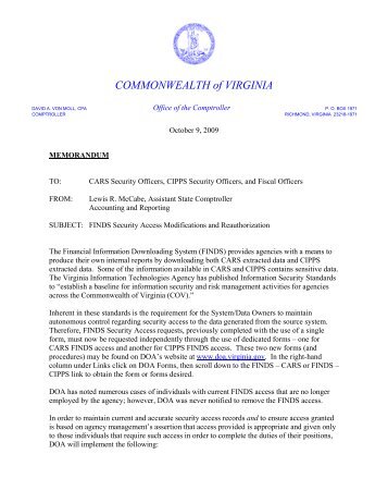 PDF - Virginia Department of Accounts - Commonwealth of Virginia