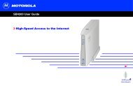High-Speed Access to the Internet SB4200 User Guide - Optimum