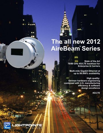 LightPointe AireBeam Series 70-80 GHz Brochure ... - MForum.ru