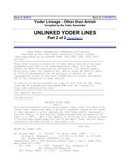 YODER FAMILY INFORMATION--CYBERSPACE EDITION-2002