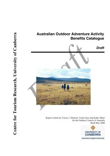 Outdoor Adventure Activities Benefits Catalogue - Outdoors WA