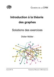 Introduction à la théorie des graphes Solutions des exercices