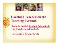 Coaching teachers in the teaching pyramid model - tacsei