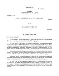 Statement of Claim - Gowlings