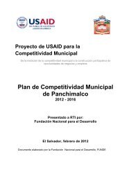 Plan de Competitividad Municipal de Panchimalco 2012