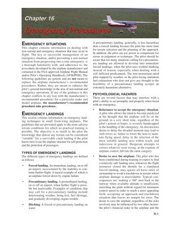 Emergency Procedures - St. Louis Pilot Services