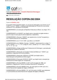 RESOLUÃÃO COFEN-292/2004 - COREN-MG