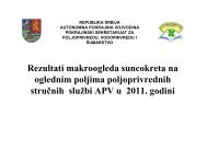Rezultati ogleda suncokreta - savetodavstvo - Vojvodina