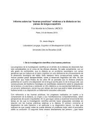 Informe sobre las âbuenas practicasâ relativas a la dislexia en los ...