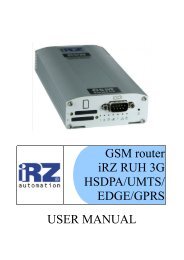 GSM router iRZ RUH 3G HSDPA/UMTS/ EDGE/GPRS USER MANUAL