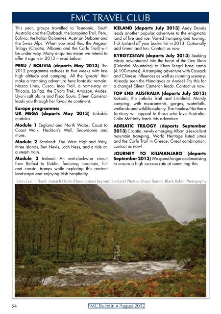 August 2012 Issue - Federated Mountain Clubs of NZ