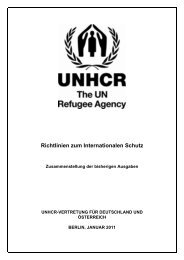 Richtlinien zum Internationalen Schutz, Nr. 1-8 - UNHCR